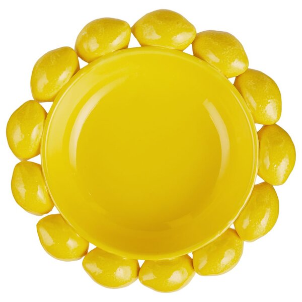 LEMON kerámia dekortányér Ø 25cm, citrom