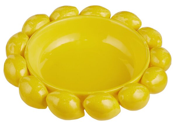 LEMON kerámia dekortányér Ø 25cm, citrom