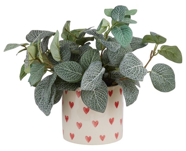 HEARTS & FLOWERS kaspó Ø14 cm szivecskés