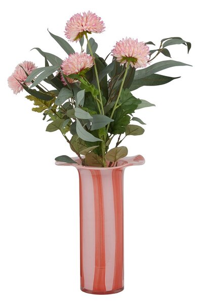 GLORY üveg váza 30cm, rózsaszín/piros
