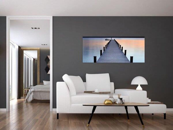 Kép - Móló a Starnberger-tónál, Bajorország, Németország (120x50 cm)