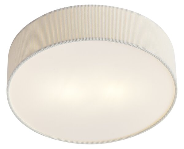 Modern mennyezeti lámpa fehér bársonyernyővel 38 cm 2-lámpás - Luz