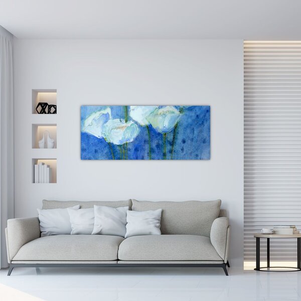 Kép - fehér tulipán (120x50 cm)