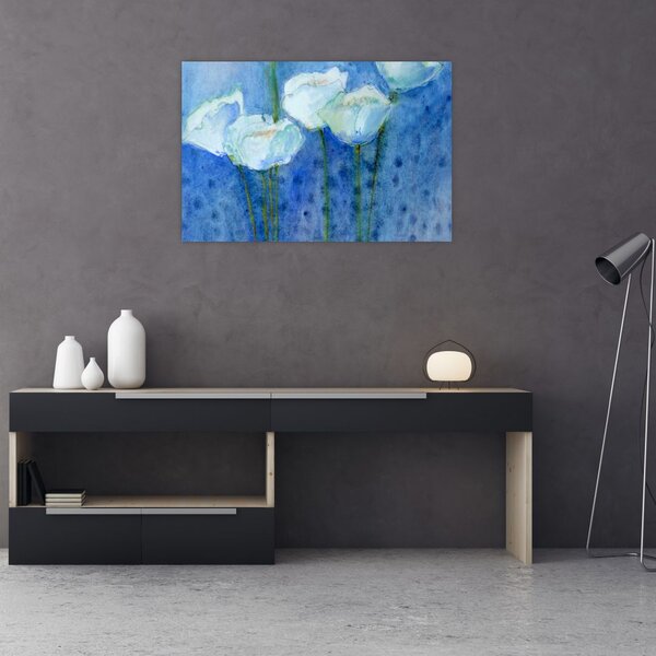 Kép - fehér tulipán (90x60 cm)