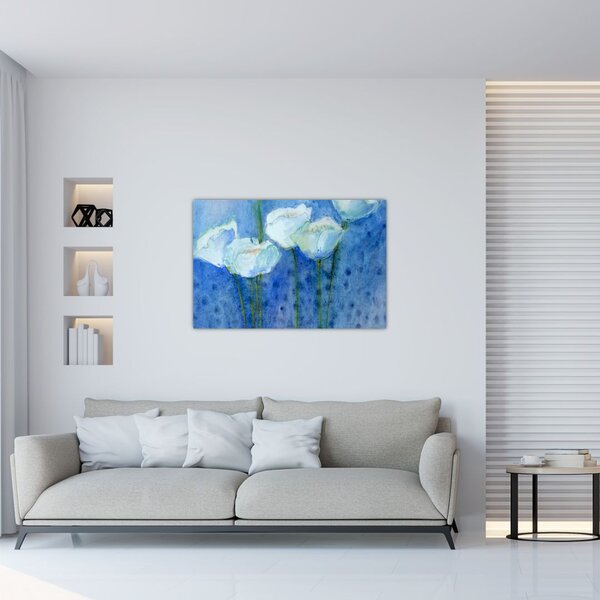 Kép - fehér tulipán (90x60 cm)