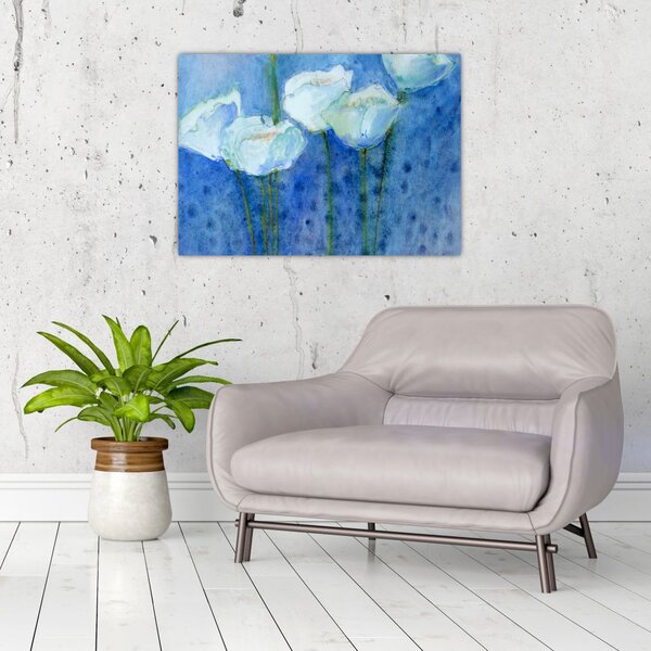 Kép - fehér tulipán (70x50 cm)