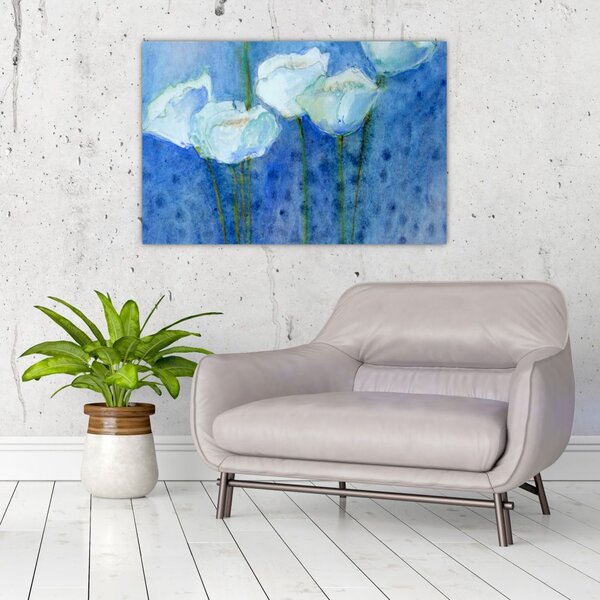 Kép - fehér tulipán (90x60 cm)