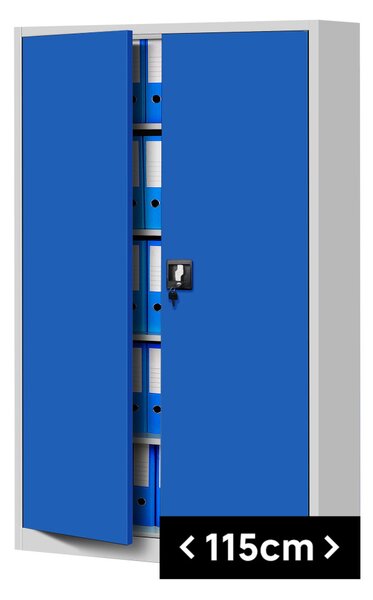 JAN NOWAK JAN II fém iratszekrény 1150x1850x400, modell szürke-kék