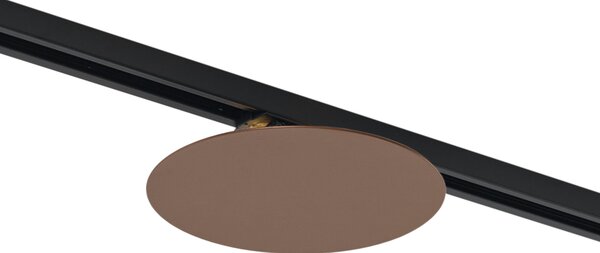 Modern bronz mennyezeti lámpa 1 fázisú sínrendszerhez 2 lámpával - Iconic Pulley
