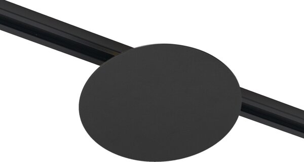 Modern fekete mennyezeti lámpa 1 fázisú sínrendszerhez 2 lámpás - Iconic Pulley