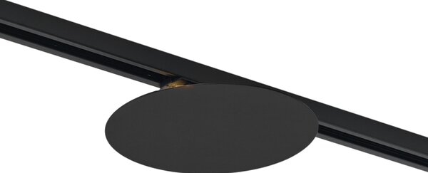 Modern fekete mennyezeti lámpa 1 fázisú sínrendszerhez 2 lámpás - Iconic Pulley
