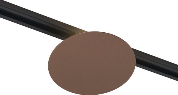 Modern bronz mennyezeti lámpa 1 fázisú sínrendszerhez 2 lámpával - Iconic Pulley