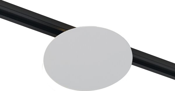 Modern fehér mennyezeti lámpa sínrendszerhez 1 fázisú 2-lámpás - Iconic Pulley