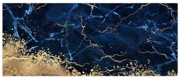 Kép - Sötétkék márvány (120x50 cm)