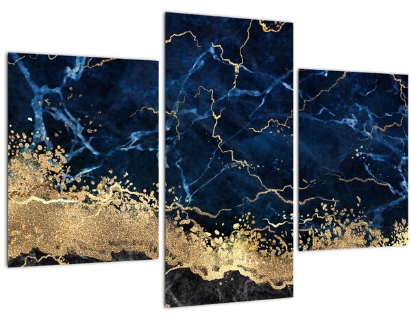 Kép - Sötétkék márvány (90x60 cm)