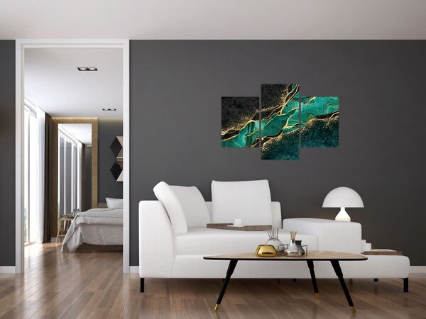 Kép - Kerozin-arany márványozás (90x60 cm)