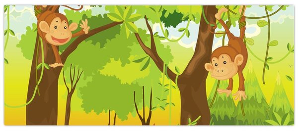 Kép - majmok (120x50 cm)