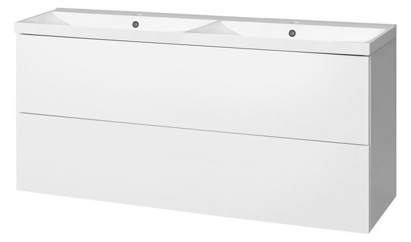 Mereo Mereo, Aira, 121 cm öntött márvány fürdőszobai szekrény, fehér, MER-CN713M