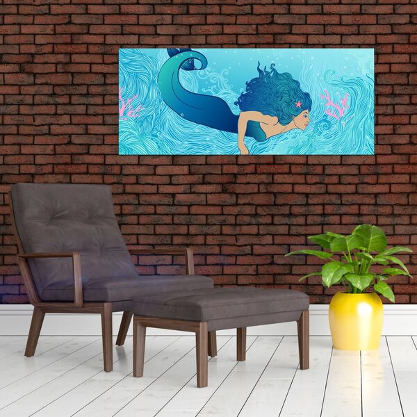 Festmény - Sellő (120x50 cm)