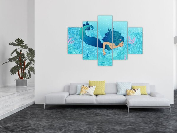 Festmény - Sellő (150x105 cm)