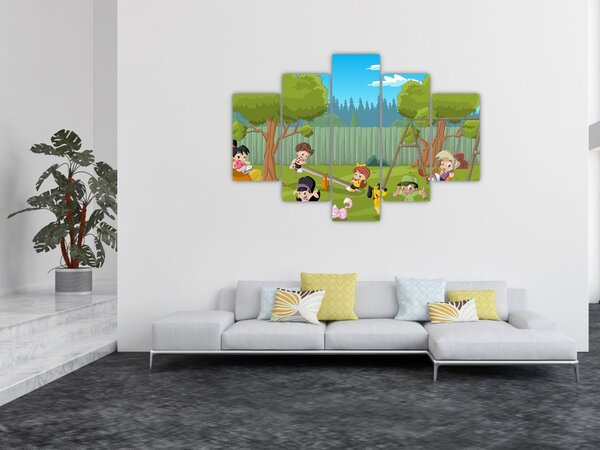 Kép - gyerekek a játszótéren (150x105 cm)