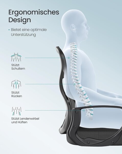 Irodai Szék Ergonomikus Hálós Forgószék, fekete