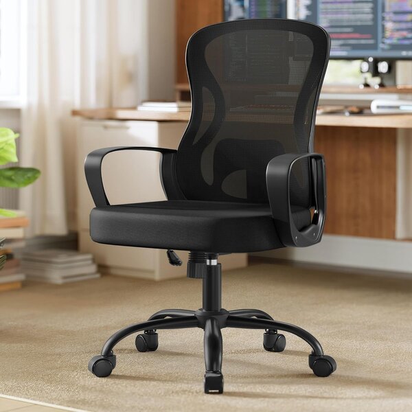 Irodai Szék Ergonomikus Hálós Forgószék, fekete