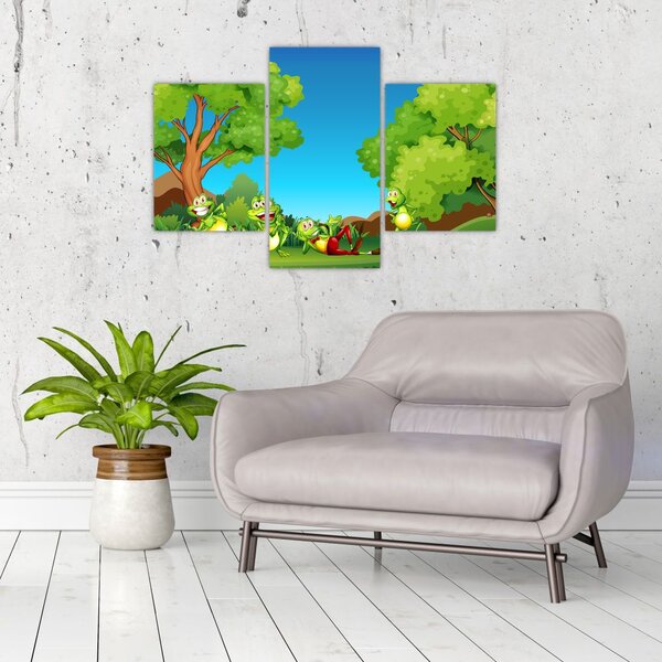 Kép - Boldog békák (90x60 cm)