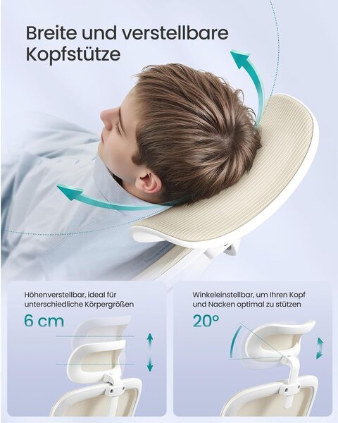 Irodai szék, ergonomikus forgó szék, légáteresztő, homokbézs