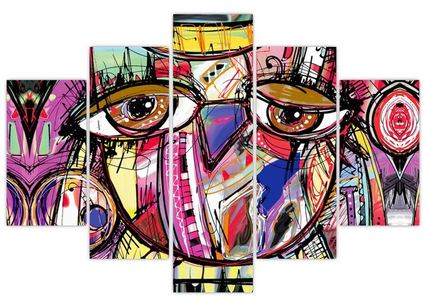 Kép - utca, művészet - bagoly (150x105 cm)