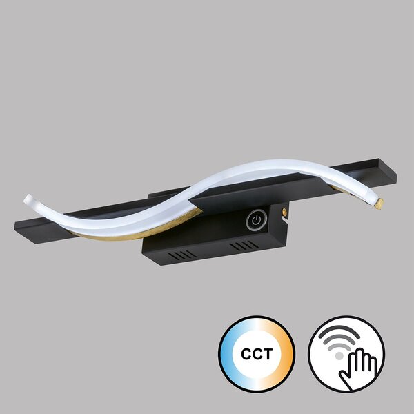 Fischer & Honsel modern fali lámpa bridge fekete arany fhl30526