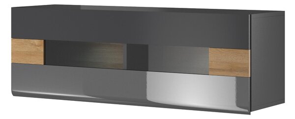 Z0ND0 Függesztett szekrény Tamie JK08 (fényes antracit + grandson tölgy). Akció -16%. 1118151