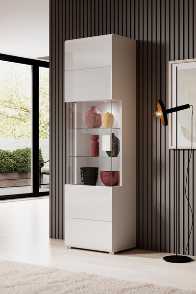 Vitrin Tamie DW05 (fehér + fényes fehér)