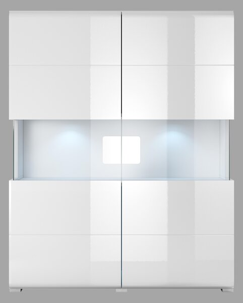 Vitrin Tamie DW42 (fehér + fényes fehér)