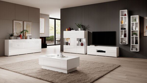 Vitrin Tamie DW05 (fehér + fényes fehér)