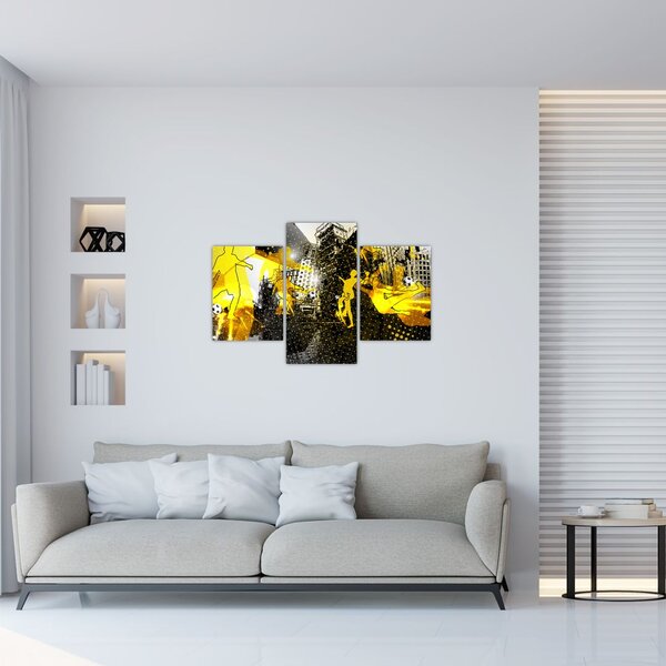 Kép - Foci a nagyvárosban (90x60 cm)