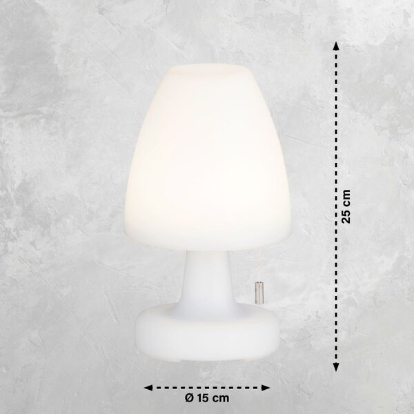 Fischer & Honsel modern kültéri asztali lámpa termoli fehér fhl850250 IP44