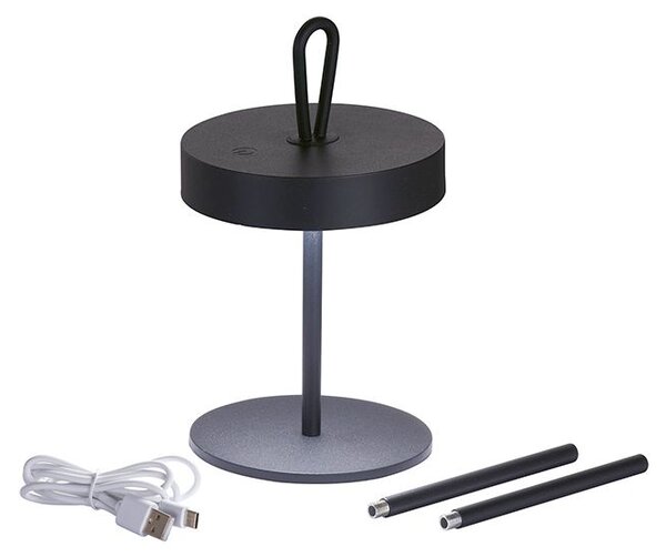 Fischer & Honsel modern kültéri asztali lámpa dord fekete fhl850343 IP54
