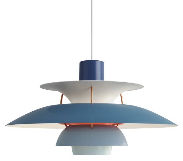 Függőlámpa Louis Poulsen, PH 5, dimmable, Kék, Nappali, Fém, Dizájn
