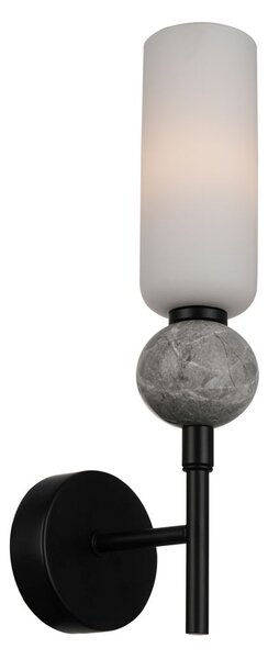 Italux modern fali lámpa santos fehér matt fekete opál átlátszó itxwl-95331-1-bk