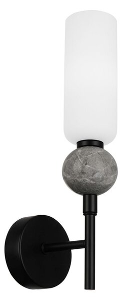 Italux modern fali lámpa santos fehér matt fekete opál átlátszó itxwl-95331-1-bk