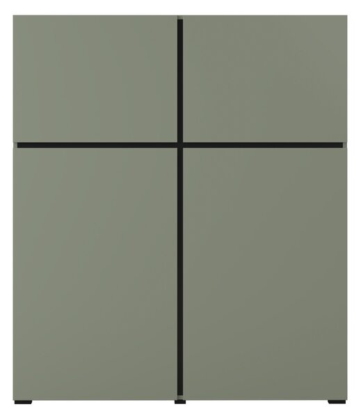 Komód Crossroad G76 (fenyőzöld + fekete)