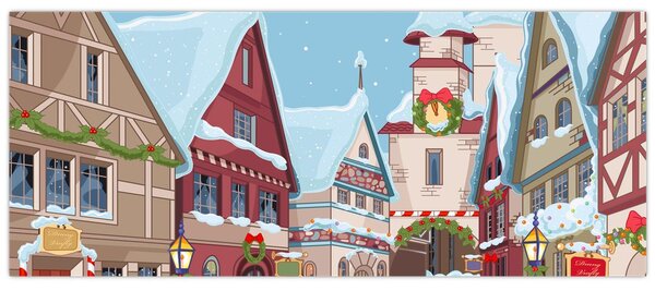 Kép - téli sikátor (120x50 cm)