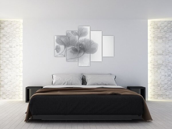 Szürke árnyalatú virágok képe (150x105 cm)