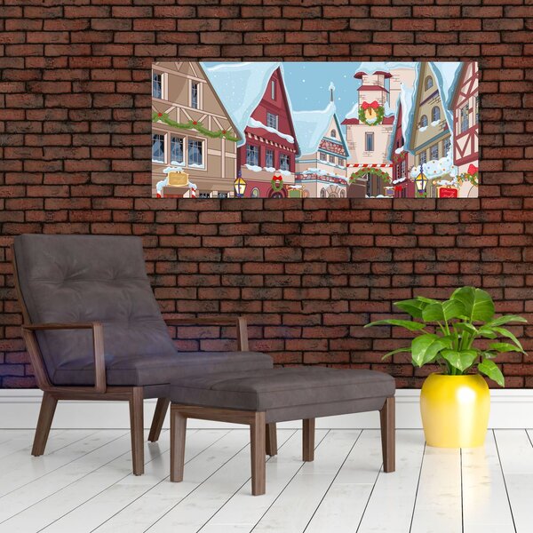 Kép - téli sikátor (120x50 cm)