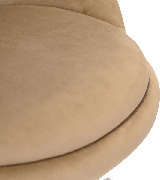 HR948N Latte Modern Velúr Szék Fekete lábbal