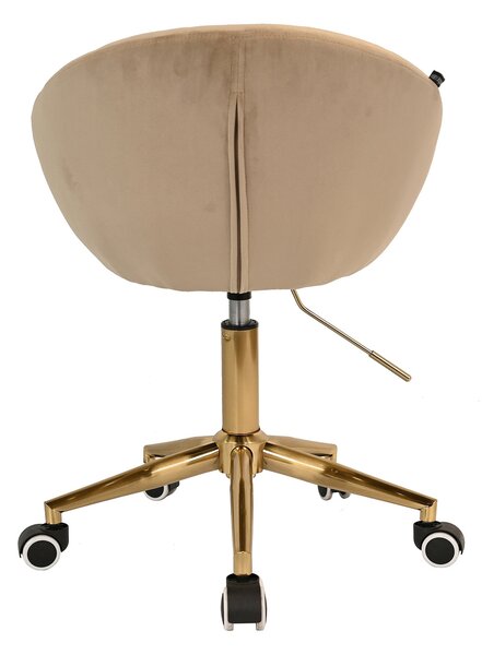 HR948K Latte Modern Velúr Szék Arany lábbal