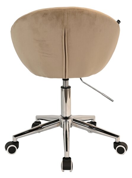 HR948K Latte Modern Velúr Szék Krómozott lábbal