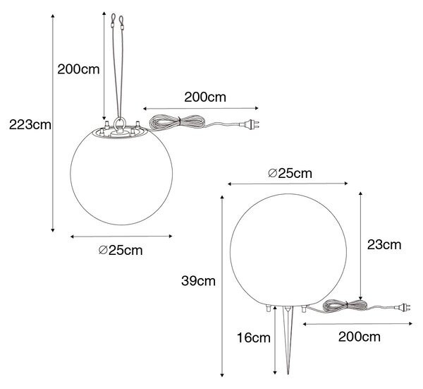 Modern kültéri lámpa fehér 25 cm IP65 - Nura