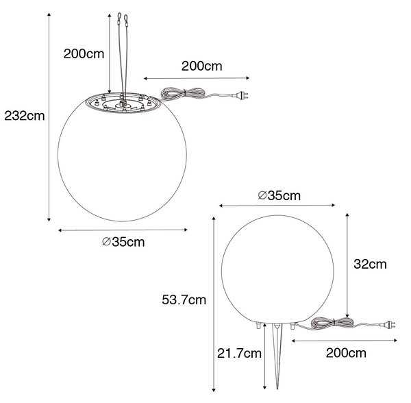 Modern kültéri lámpa fehér 35 cm IP65 - Nura